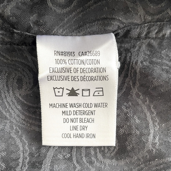 ROBERT GRAHAM Gray Cotton Short Sleeve Button Front Classic Fit Men Dress Shirt - Picture 9 of 10